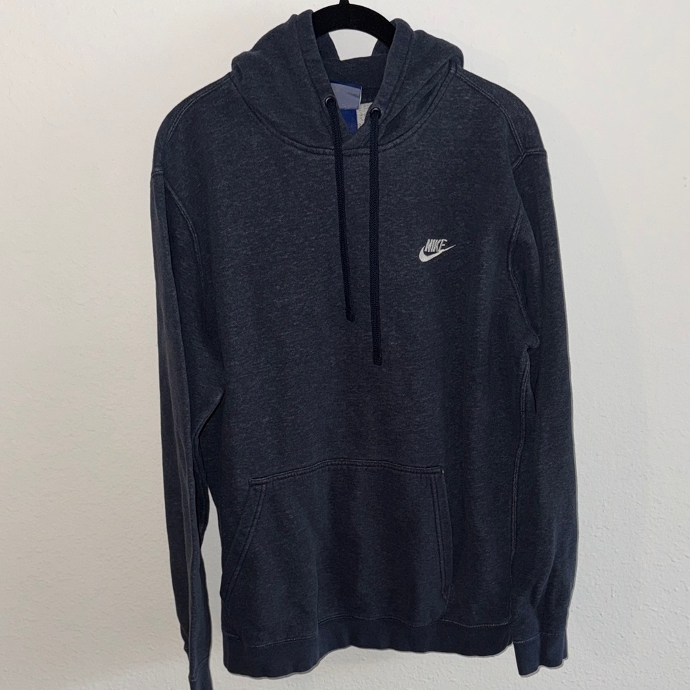 Nike Men's Heather Navy Pullover Fleece Hoodie